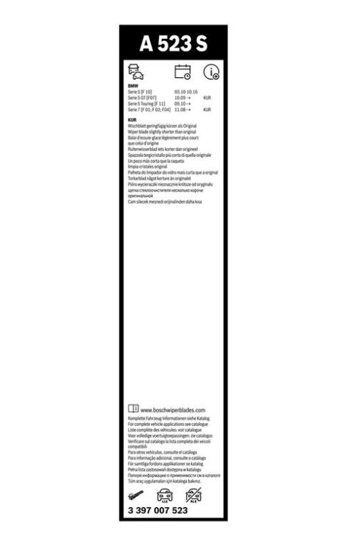BOSCH 3 397 007 523 Wischblatt