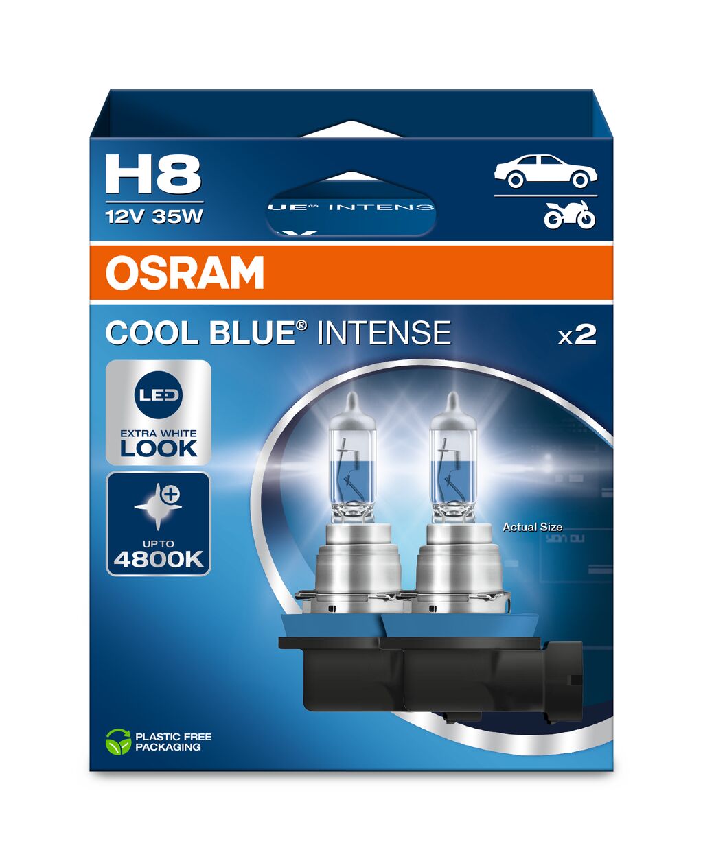 H8 12V 35W PGJ19-1 Cool Blue INTENSE NextGen. 4800K +100% 2S