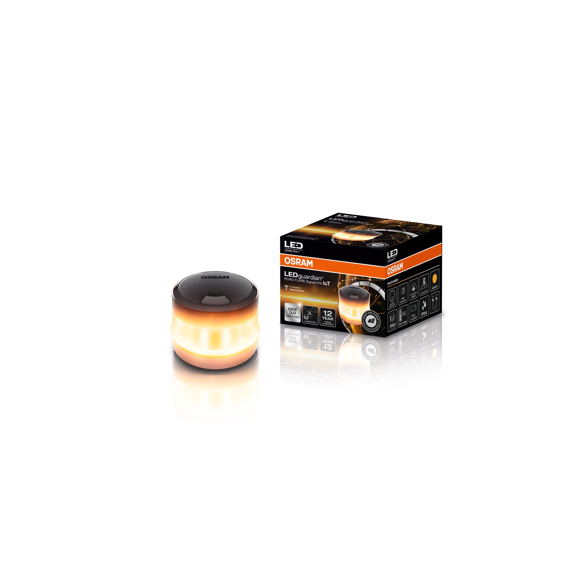 LEDGuardian Road Flare V16 IoT Warn- und Sicherheitsleuchte
