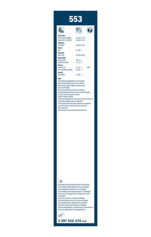 BOSCH 3 397 010 274 Wischblatt