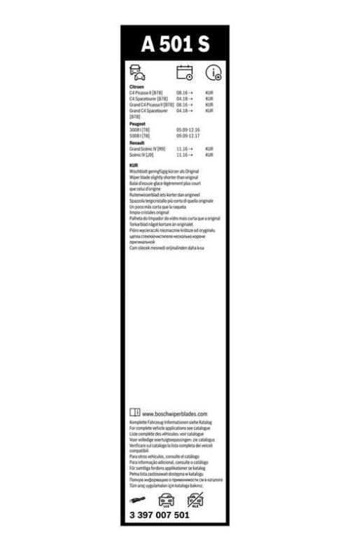 BOSCH 3 397 007 501 Wischblatt