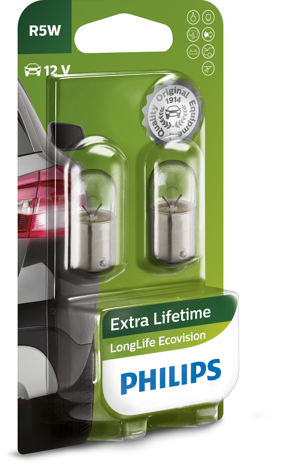 Philips R5W LongLife EcoVision Signal und Innenbeleuchtung 1