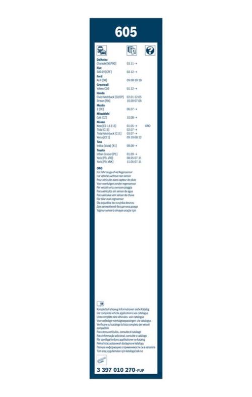 BOSCH 3 397 010 270 Wischblatt