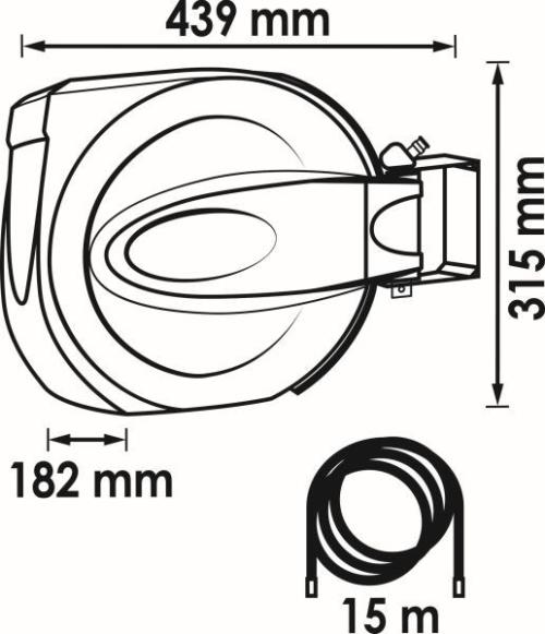 Schlauchaufroller 15m V7143-10 Vigor