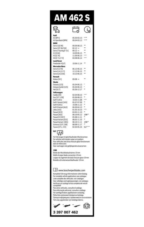 BOSCH 3 397 007 462 Wischblatt