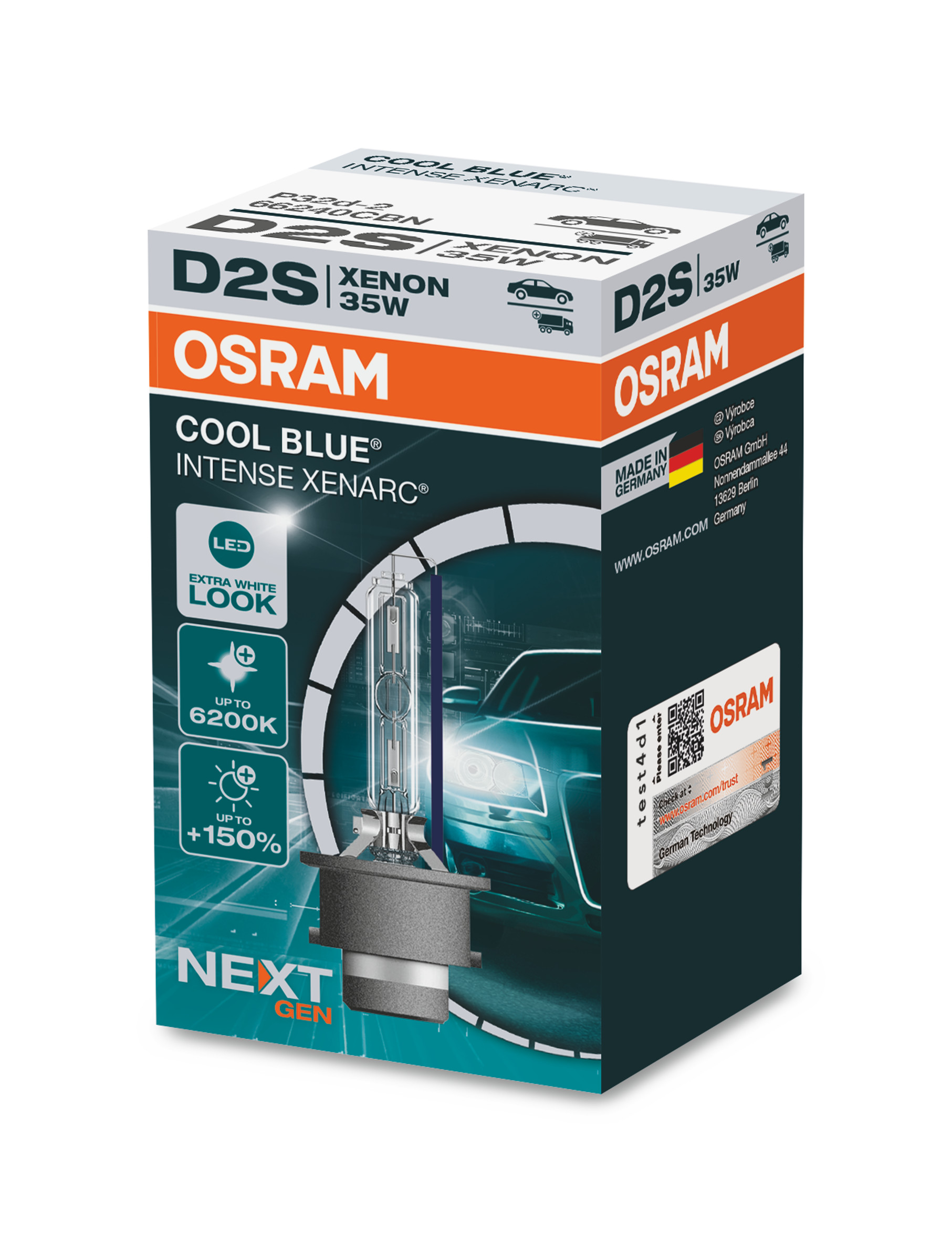 D2S 12V+24V 35W P32d-2 XENARC COOL BLUE INTENSE NextGen. 620