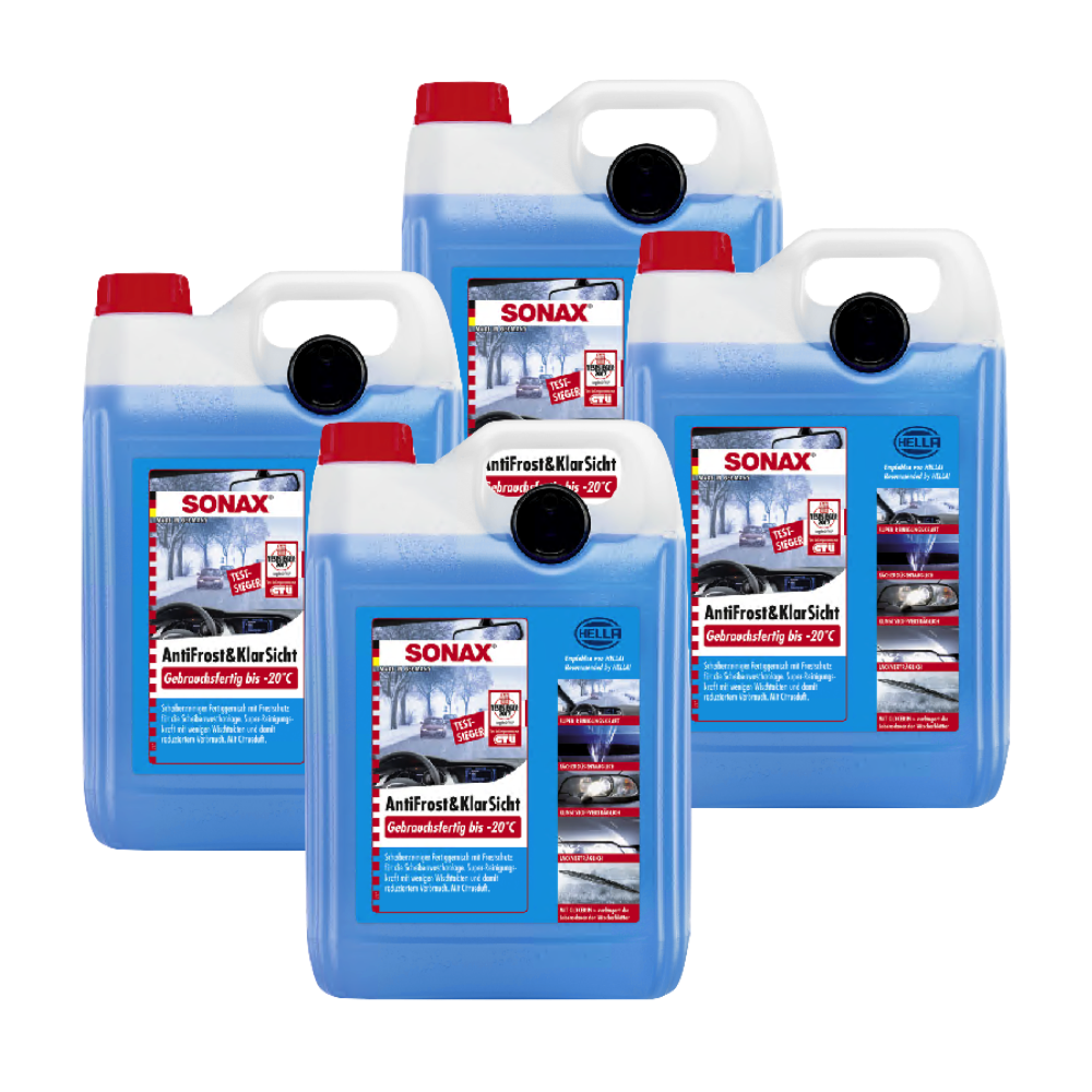 4x 5L Sonax AntiFrost&KlarSicht bis -20°C