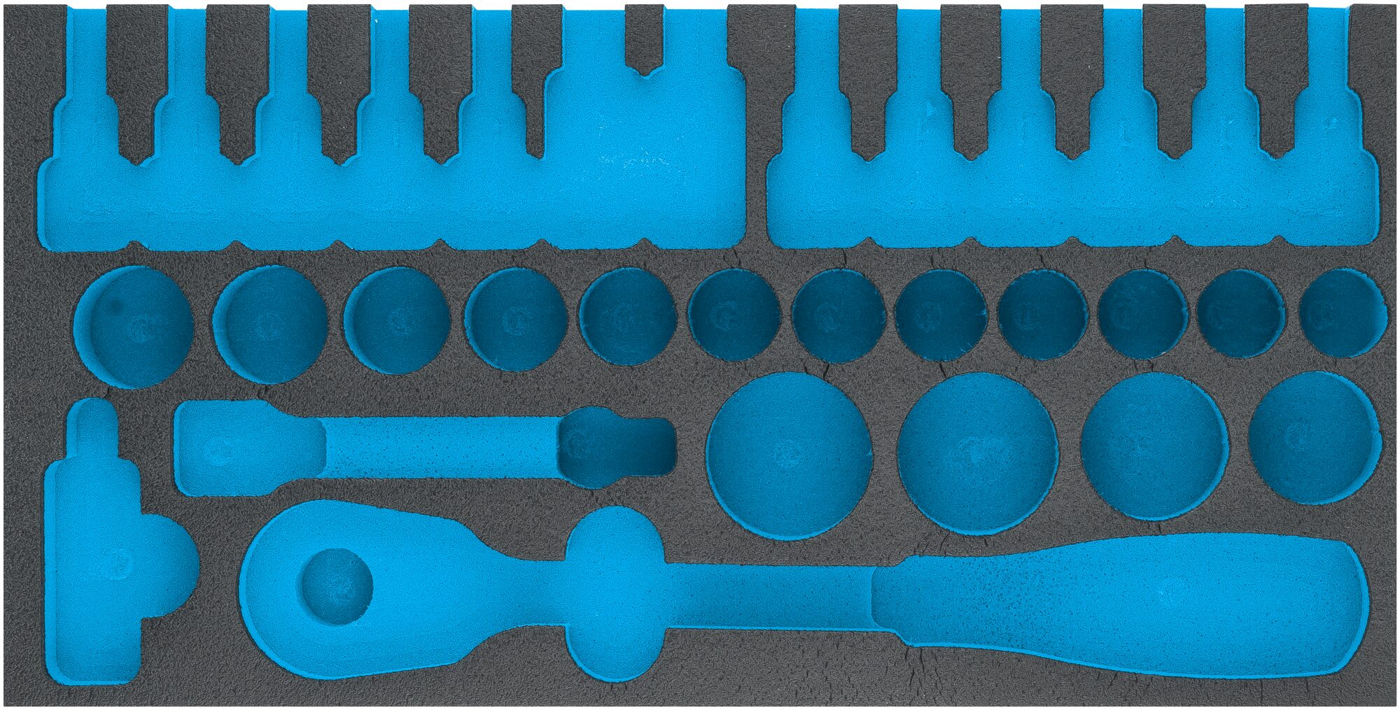 HAZET 2-Komponenten Weichschaumeinlage 163-272L ∙ L x B: 342 x 172 mm