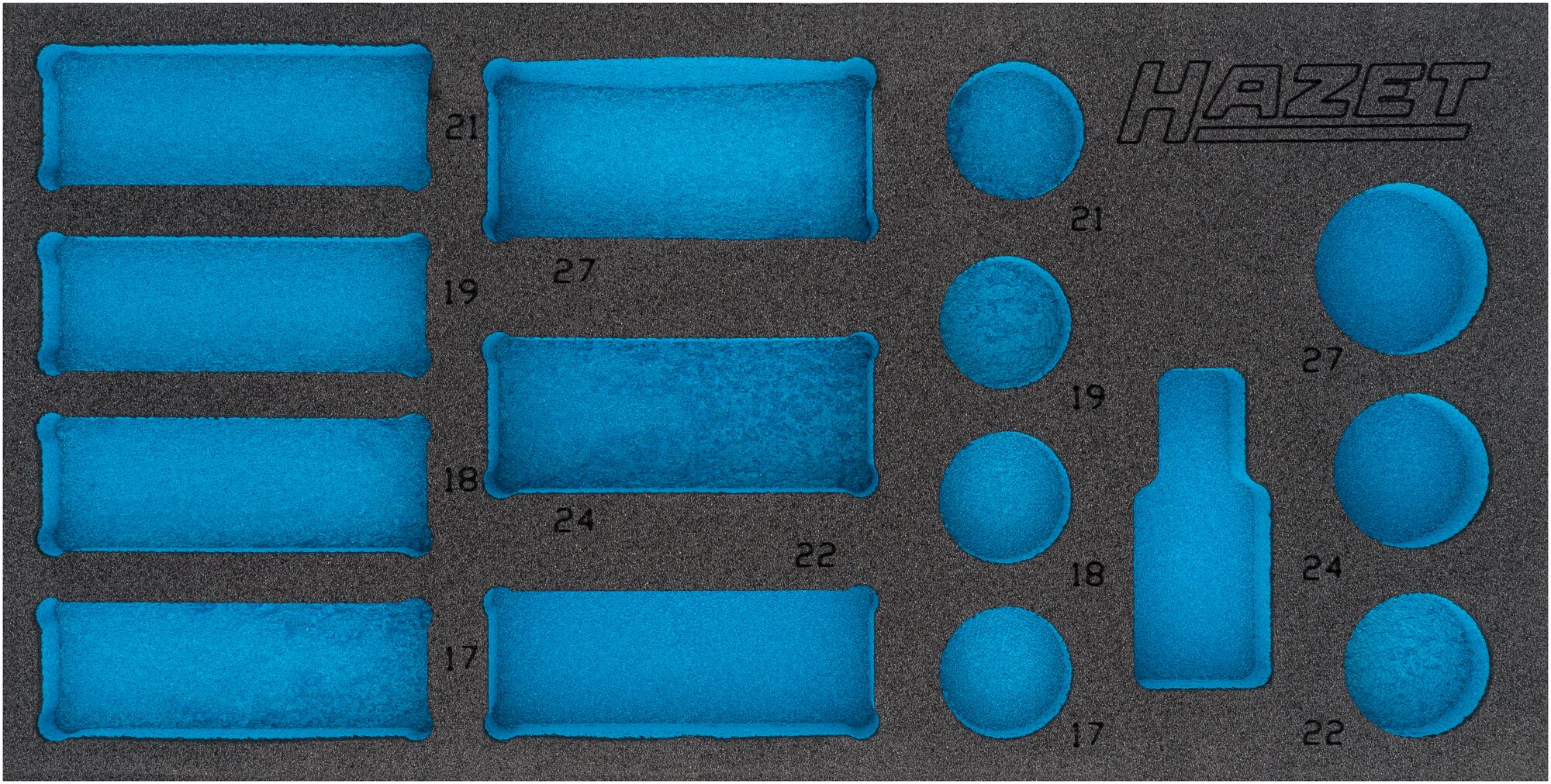 HAZET 2-Komponenten Weichschaumeinlage 163-463L ∙ L x B: 342 x 172 mm