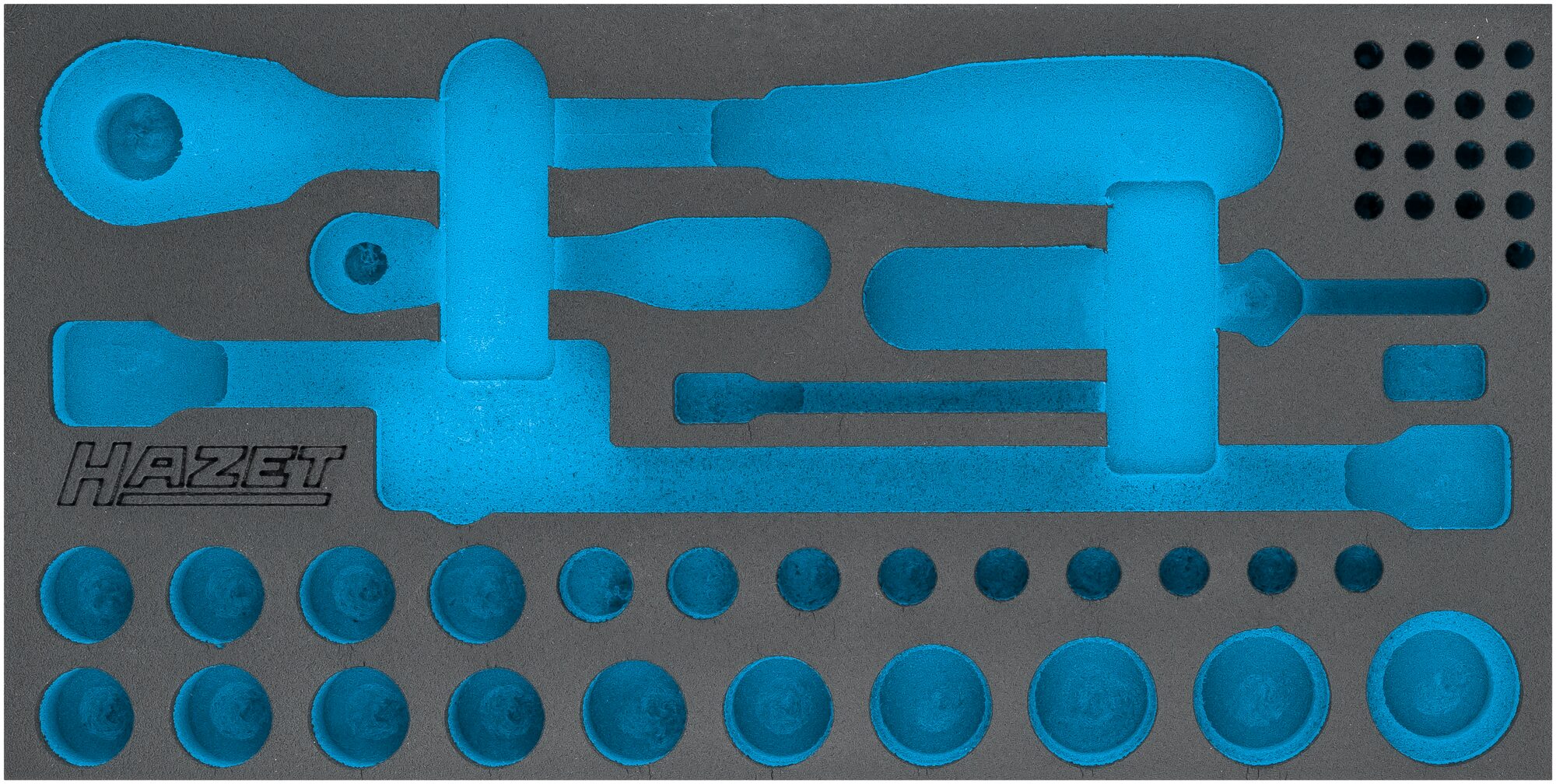 HAZET 2-Komponenten Weichschaumeinlage 163-355L ∙ L x B: 342 x 172 mm