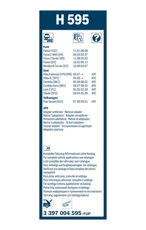 BOSCH 3 397 004 595 Wischblatt