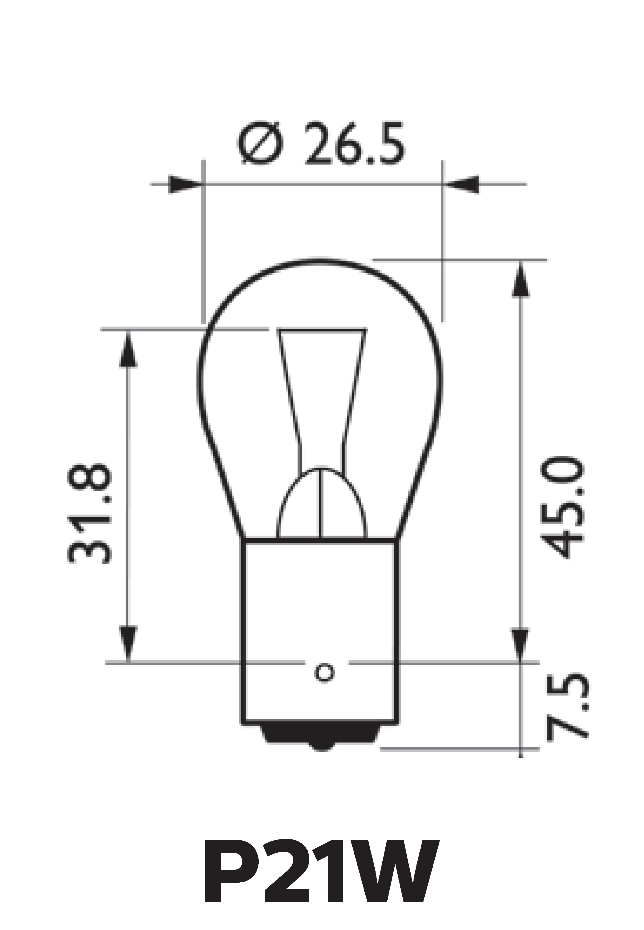 P21W Standard 12498CP