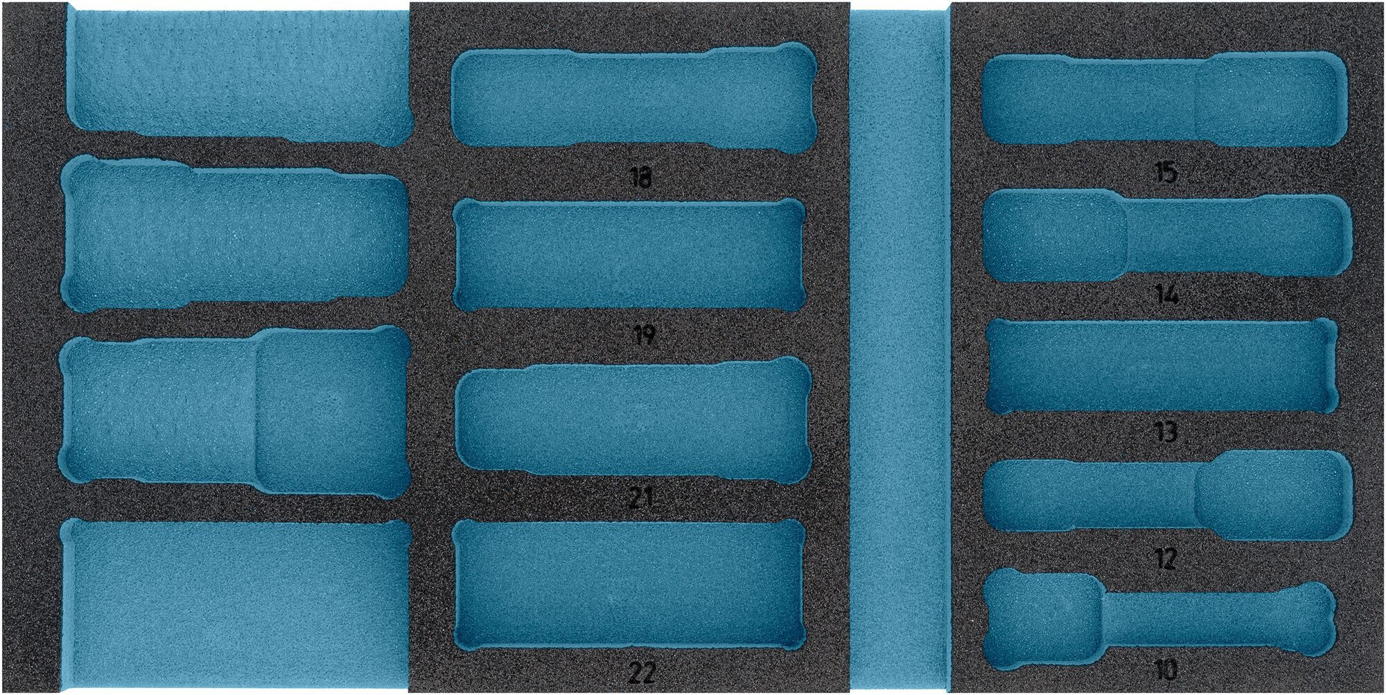 HAZET 2-Komponenten Weichschaumeinlage 163-459L ∙ L x B: 342 x 172 mm