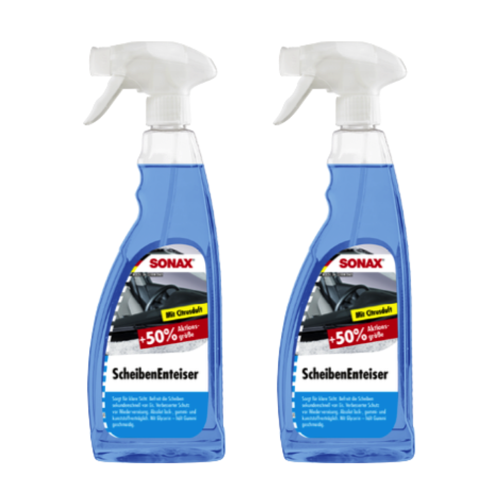 2x 750ml Sonax ScheibenEnteiser Sprühflasche