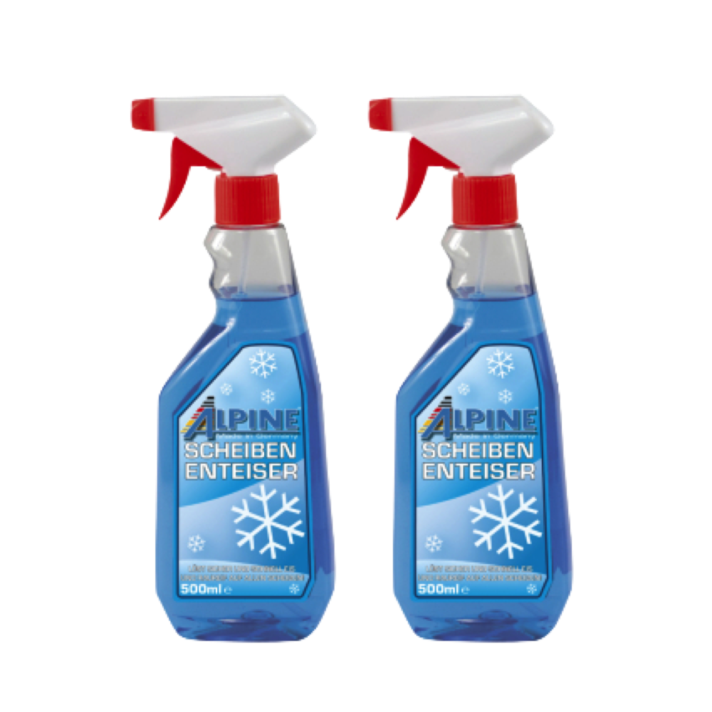 2x 500ml Alpine Scheiben-Enteiser mit Sprühkopf