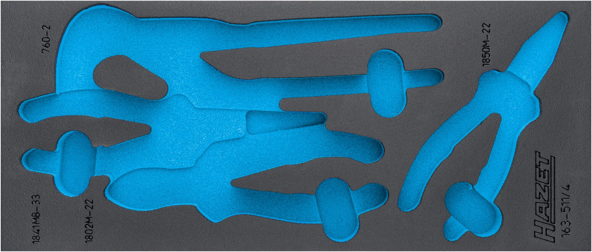 HAZET 2-Komponenten Weichschaumeinlage 163-511L ∙ L x B: 392 x 172 mm