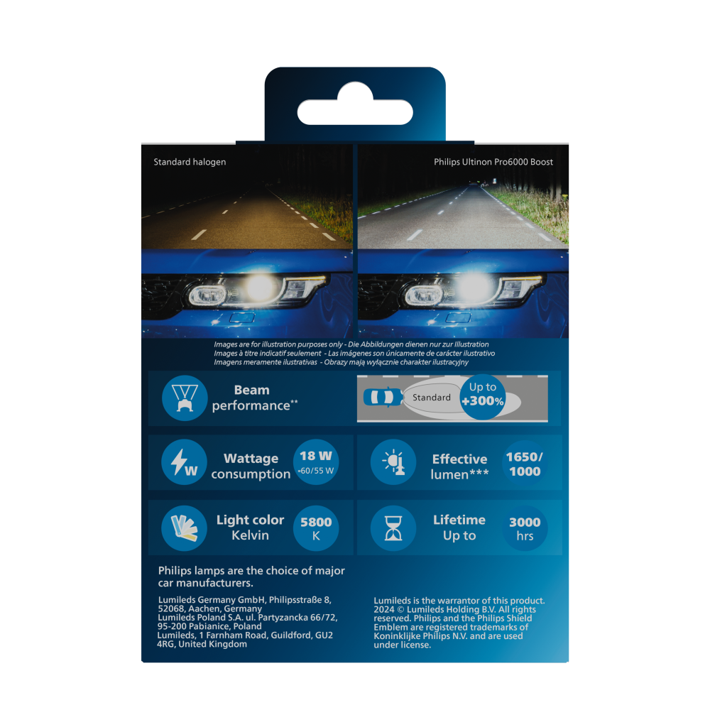B-Ware Philips Ultinon Pro6000 LED H4 BOOST GEN2 +300%*