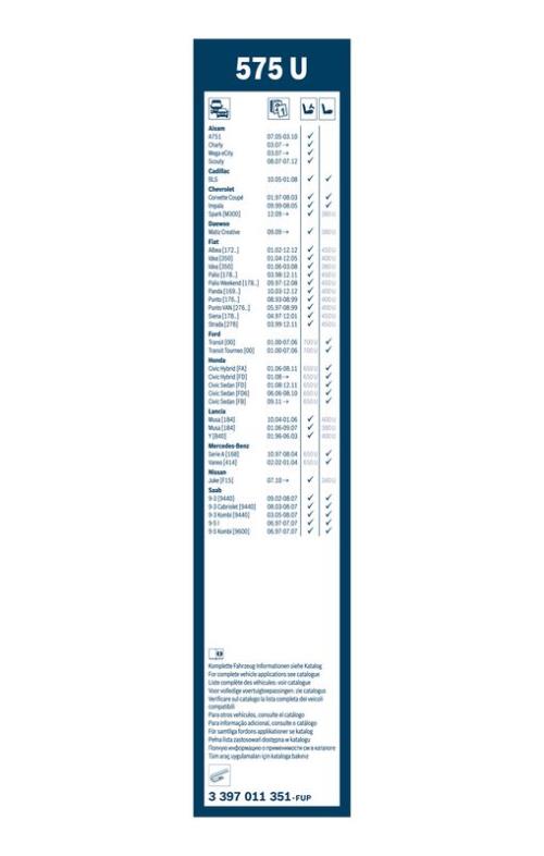 BOSCH 3 397 011 351 Wischblatt