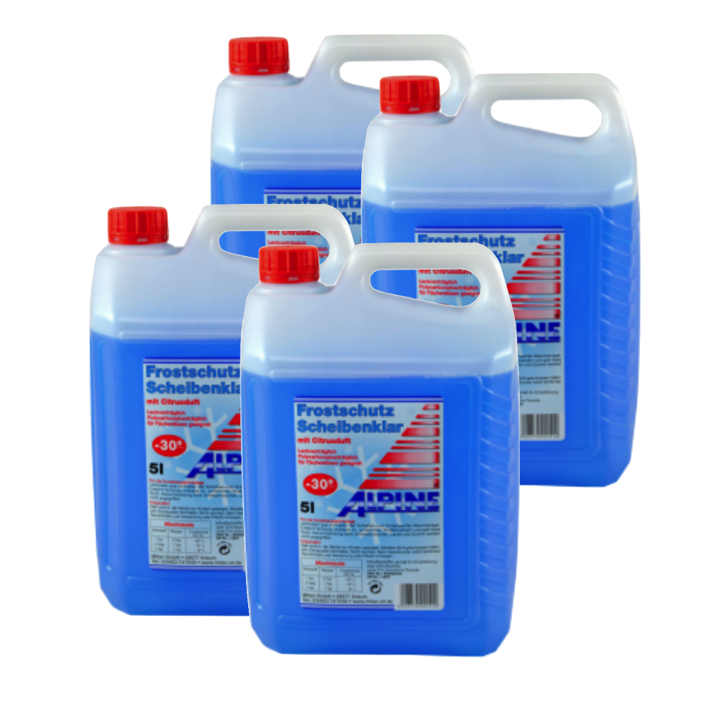 4x 5l Alpine Fertigemisch Scheibenfrostschutz (-30°)