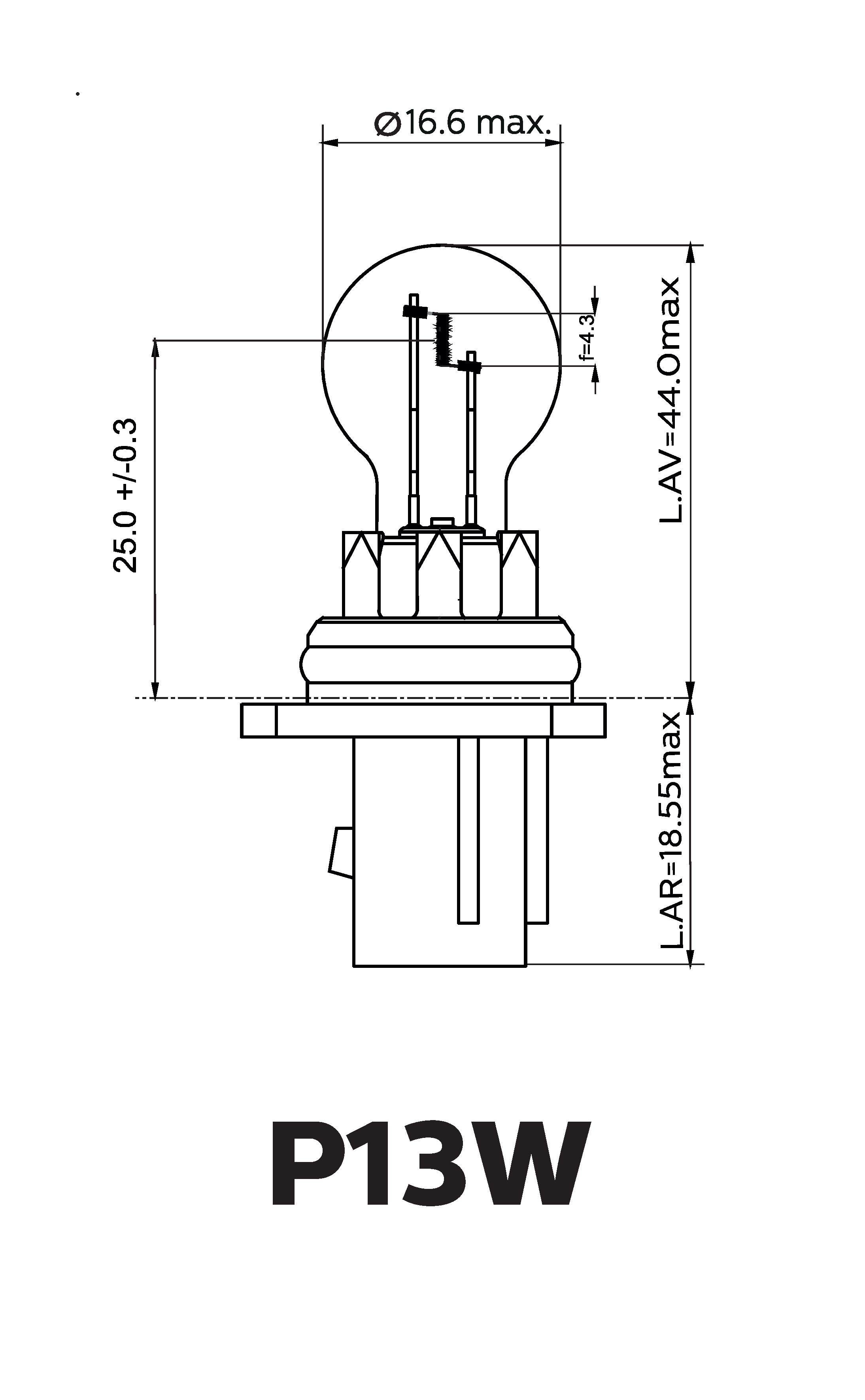 P13W Standard 12277C1