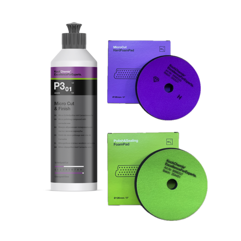 Koch Chemie Micro Cut P3.01 Set 0,25l + 2 Polierpads