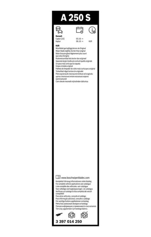 BOSCH 3 397 014 250 Wischblatt
