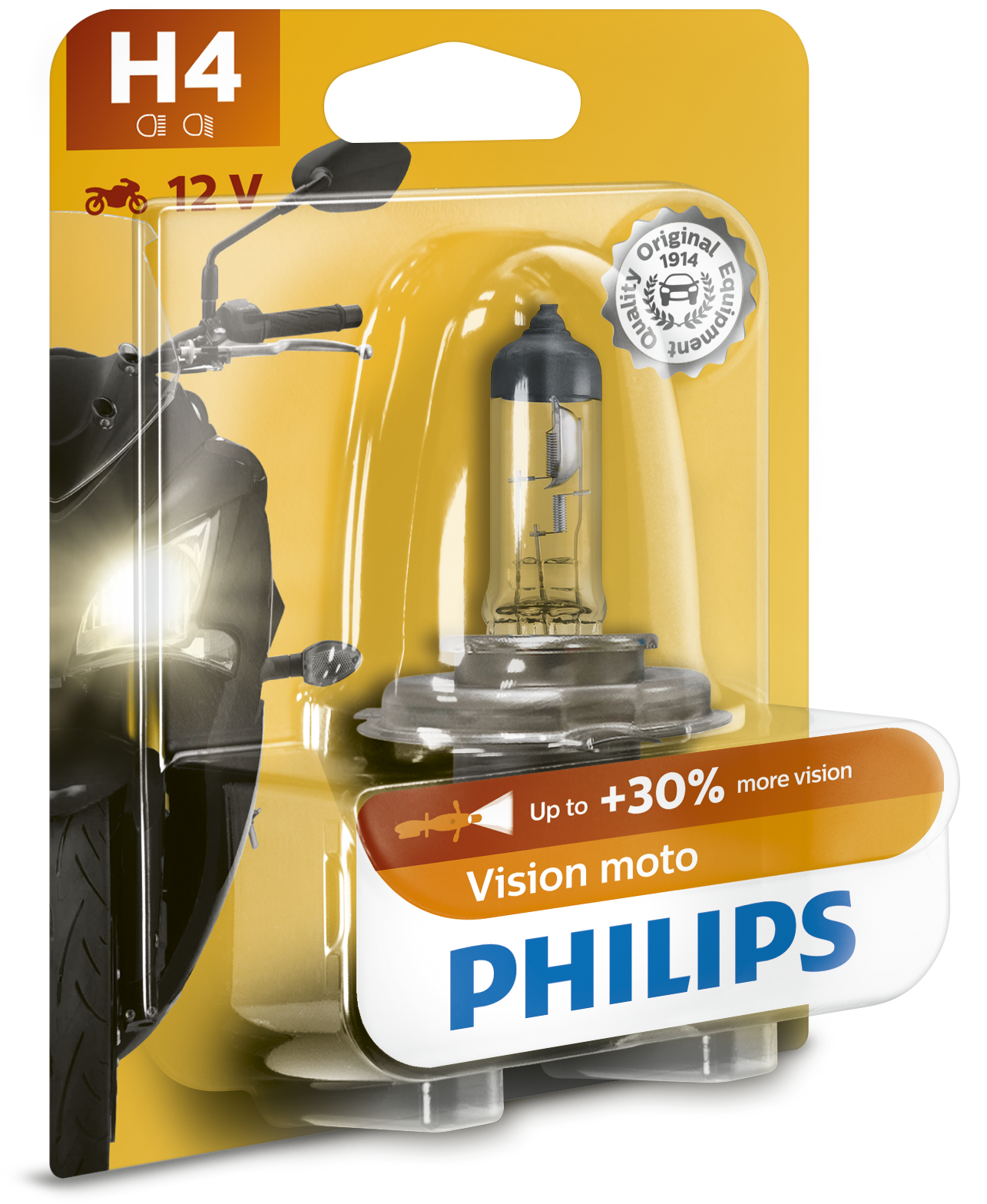 Philips H4 Vision Moto 12V 60/55W 12342PRBW (1stk.)
