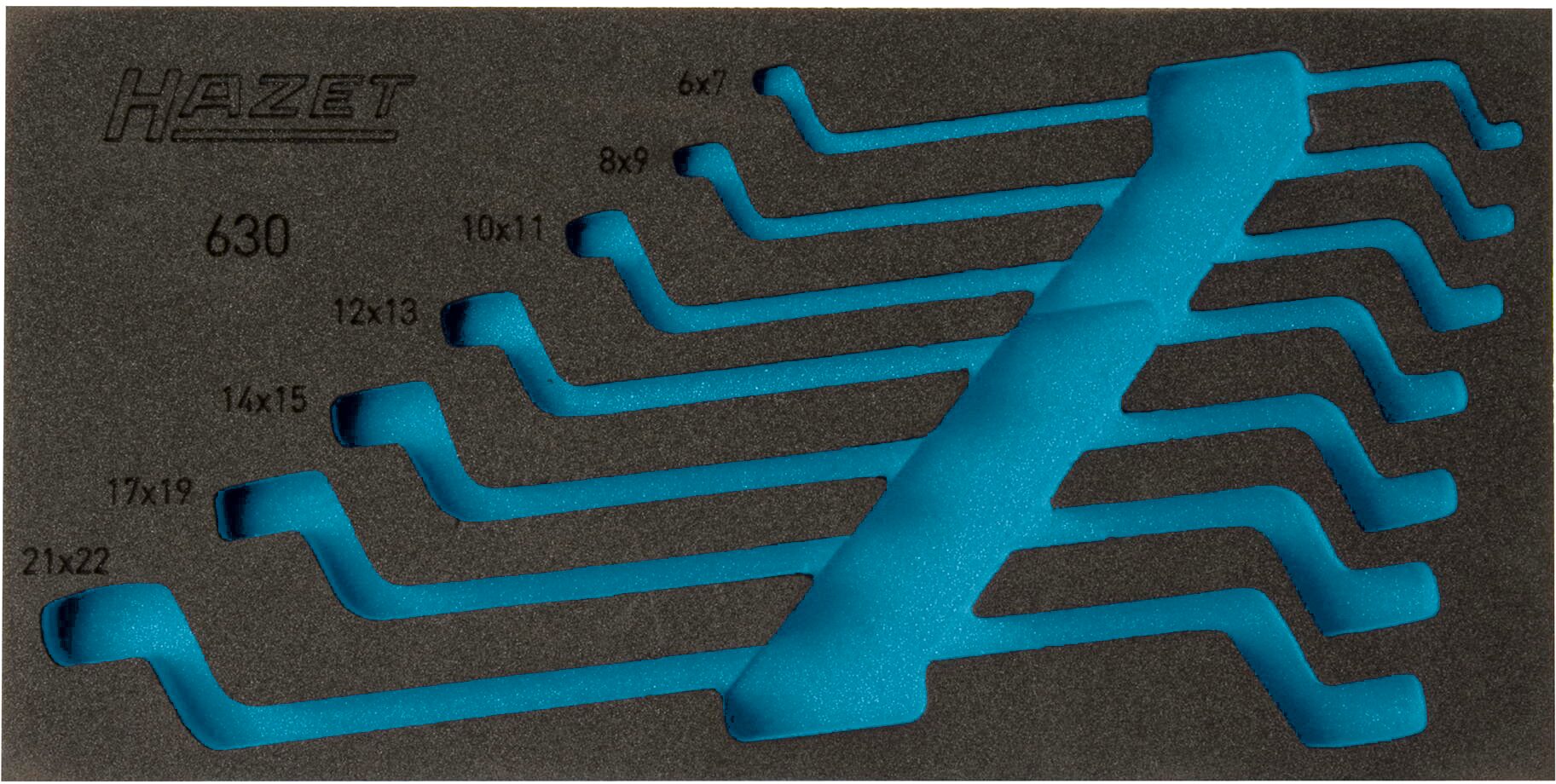 HAZET 2-Komponenten Weichschaumeinlage 163-296L ∙ L x B: 342 x 172 mm