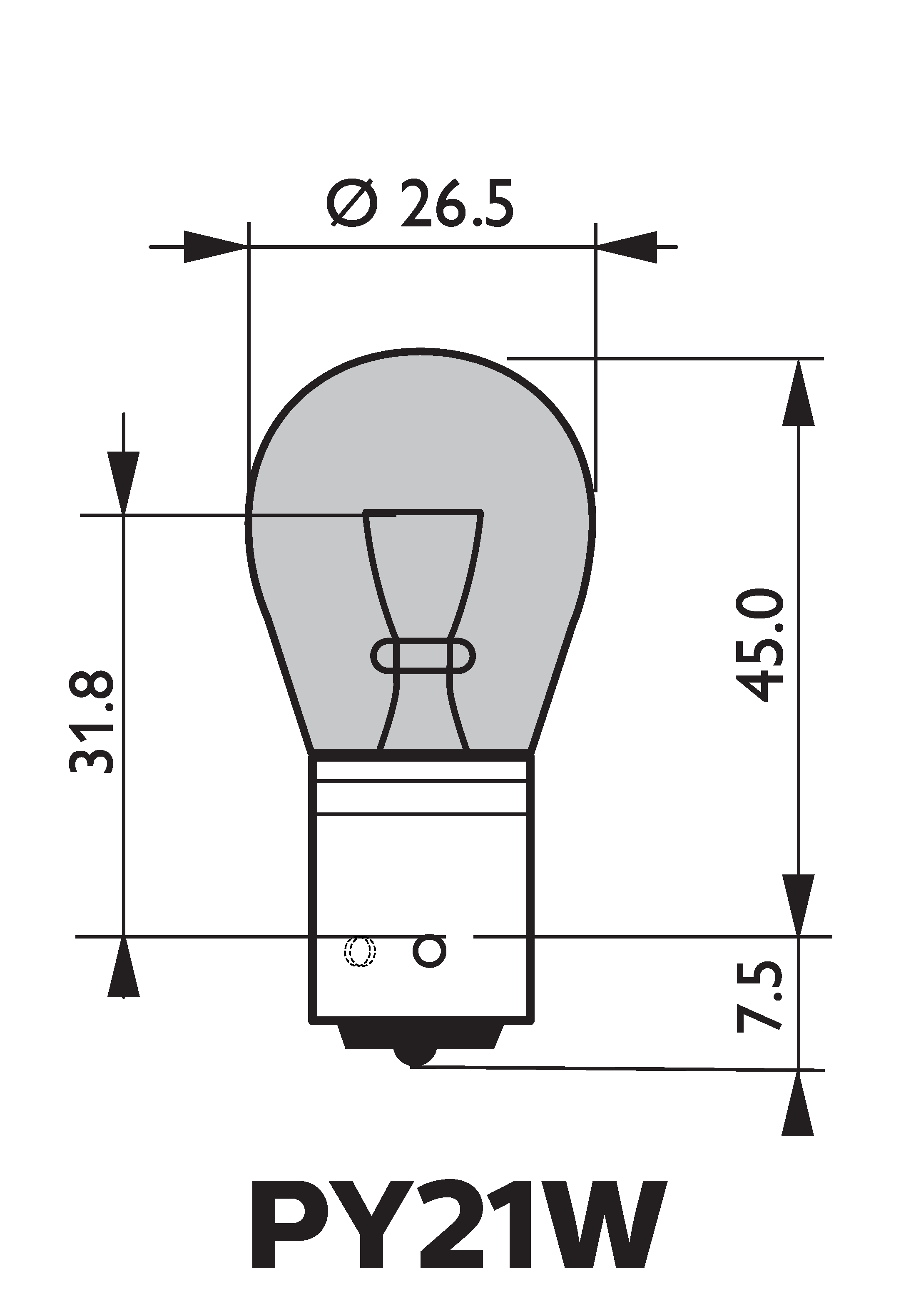 PY21 LongLife EcoVision 12V 21W