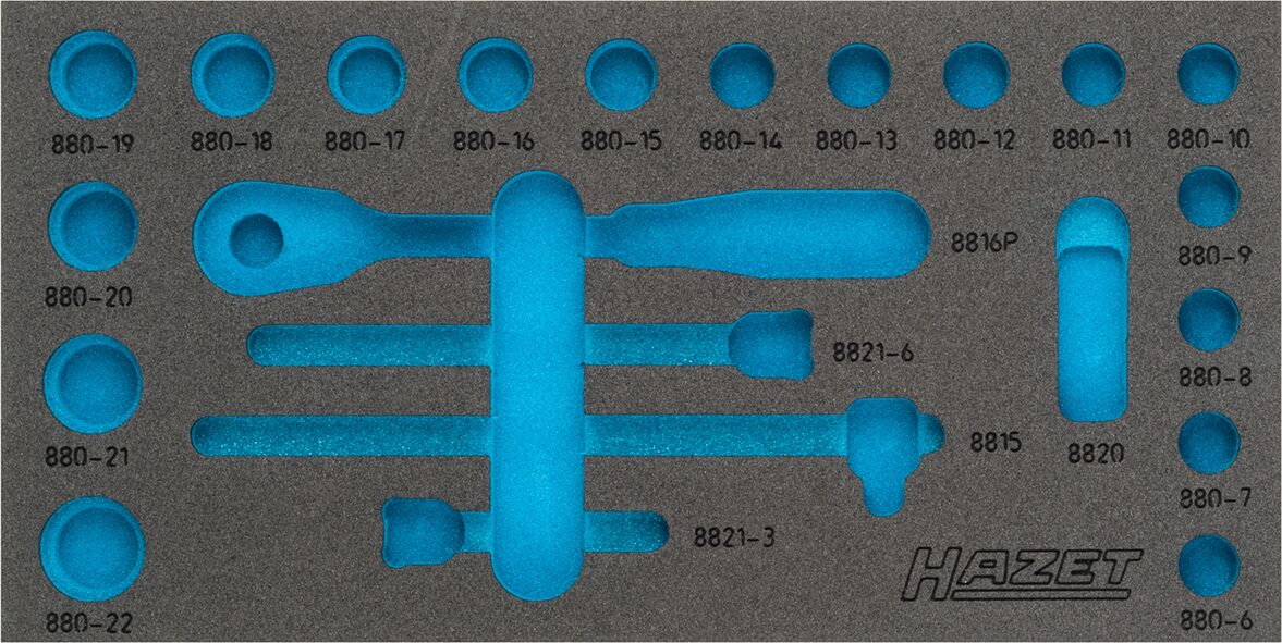 HAZET 2-Komponenten Weichschaumeinlage 163-353L ∙ L x B: 342 x 172 mm