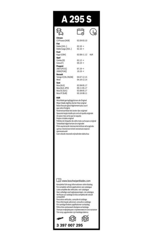 BOSCH 3 397 007 295 Wischblatt