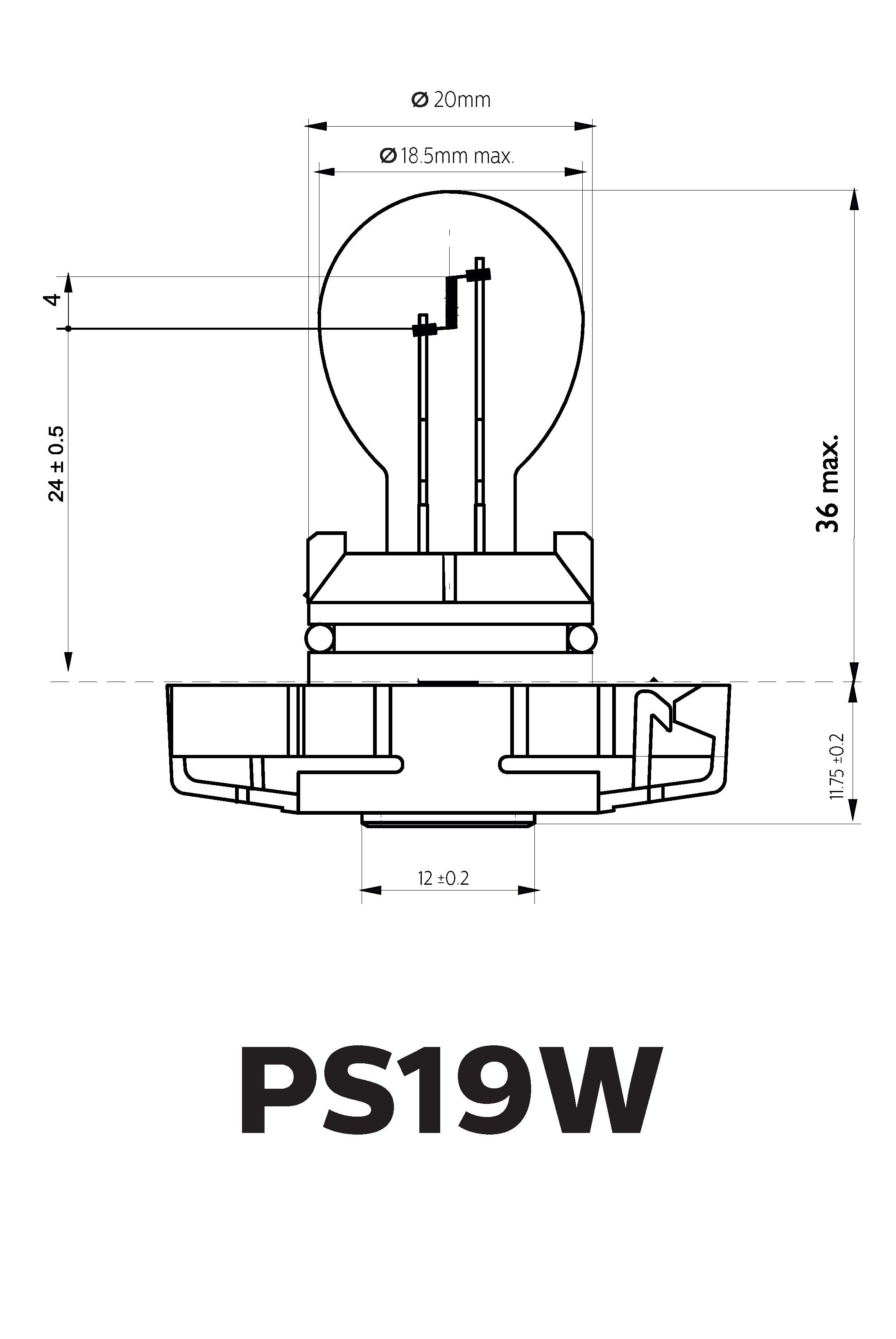 Philips PS19W Vision Signal und Innenbeleuchtung 12085C1