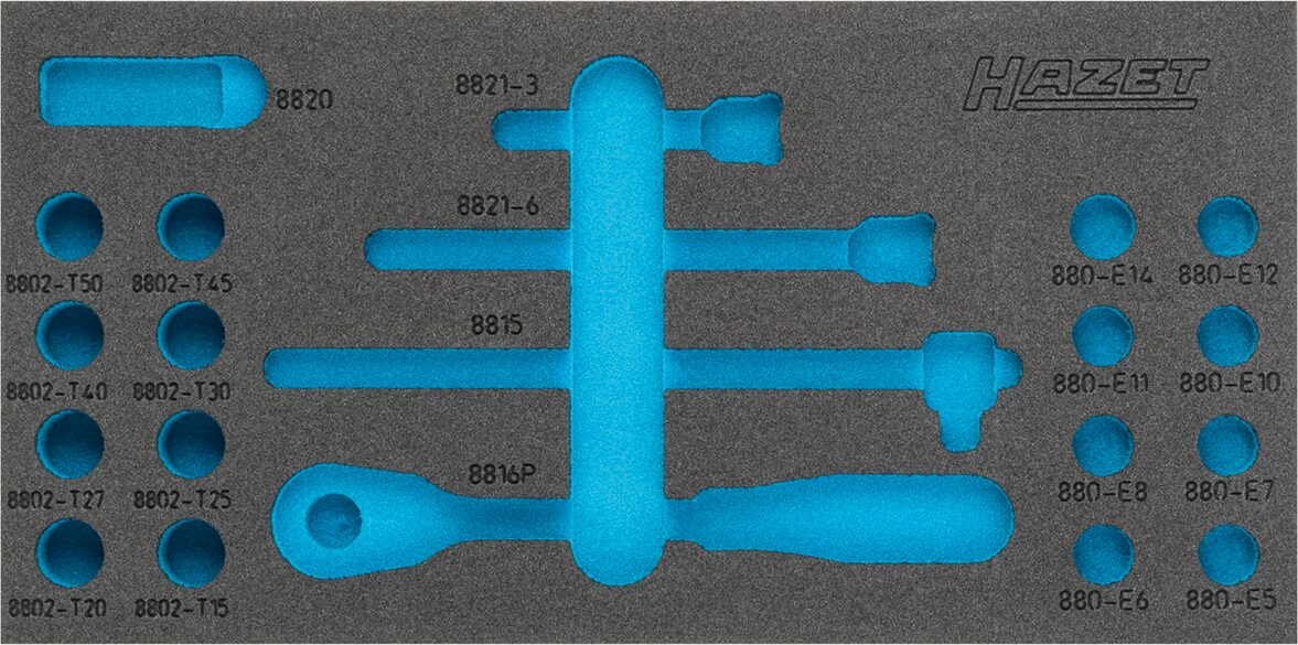 HAZET 2-Komponenten Weichschaumeinlage 163-348L ∙ L x B: 342 x 172 mm