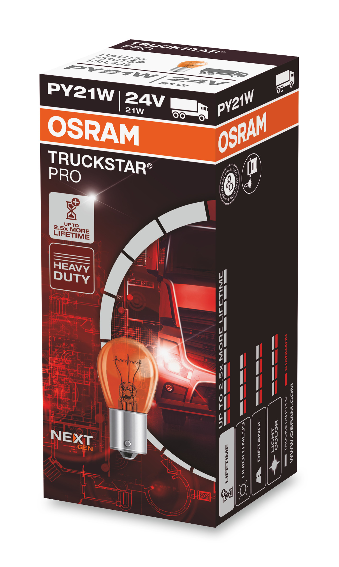 PY21W 24V 21W BAU15s TRUCKSTAR® PRO NEXT GEN bis 2,5x länger