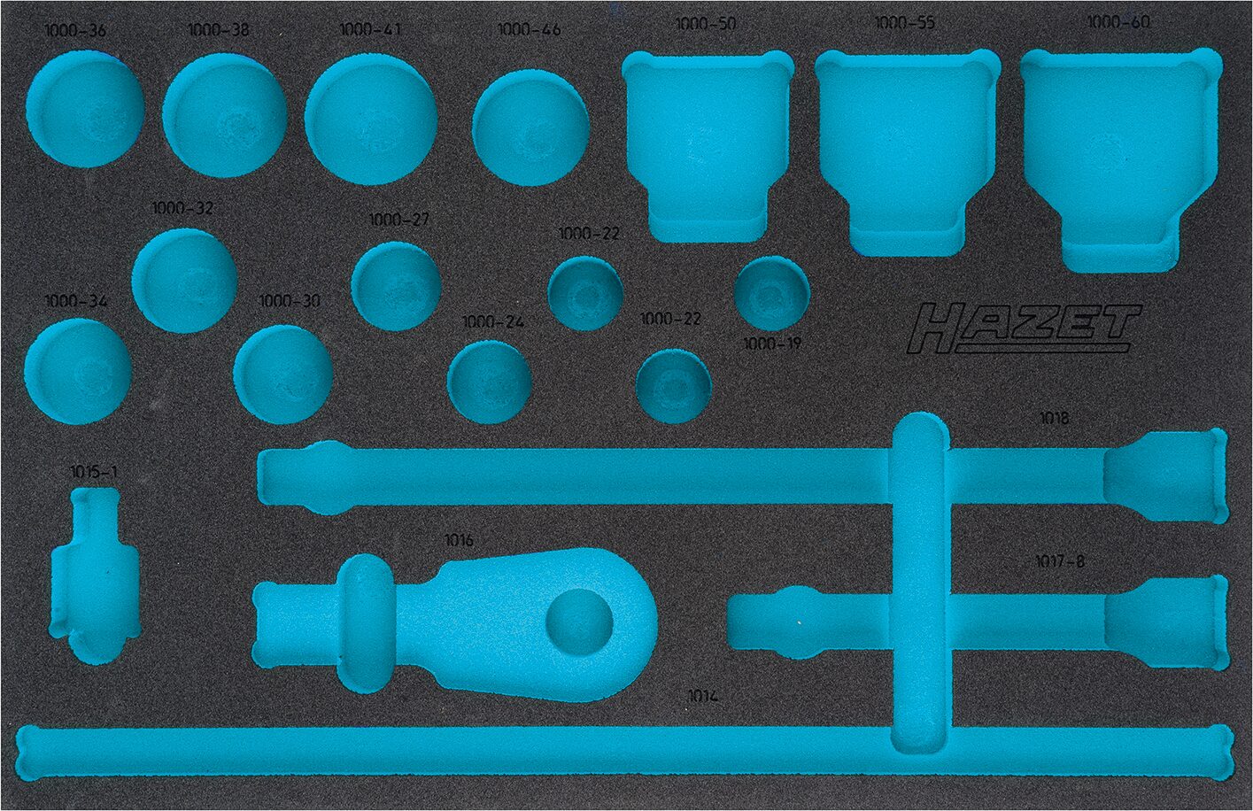 HAZET 2-Komponenten Weichschaumeinlage 163-406L ∙ L x B: 519 x 342 mm