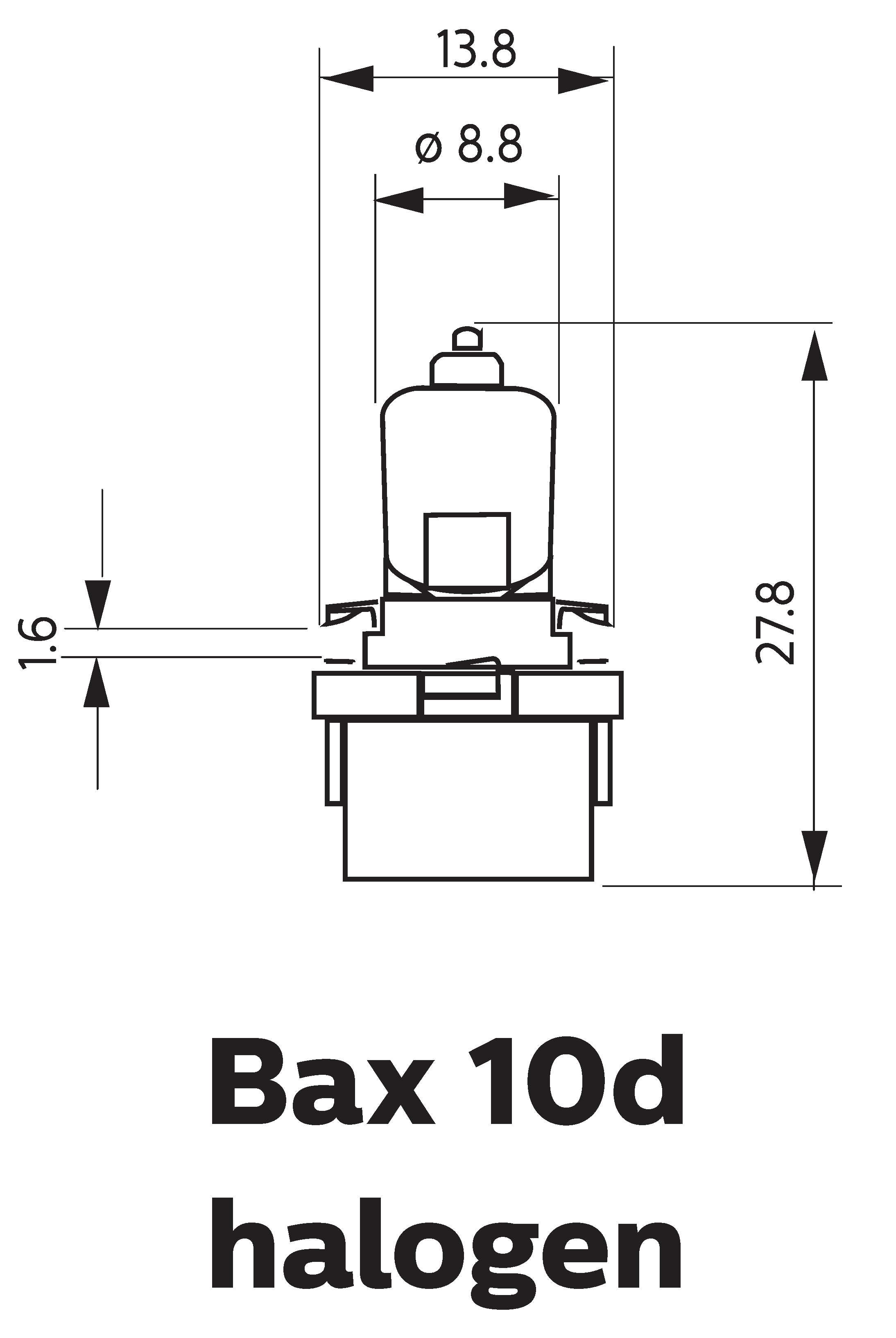Philips BAX 8,4D beige Vision Signal 12V 1,8W
