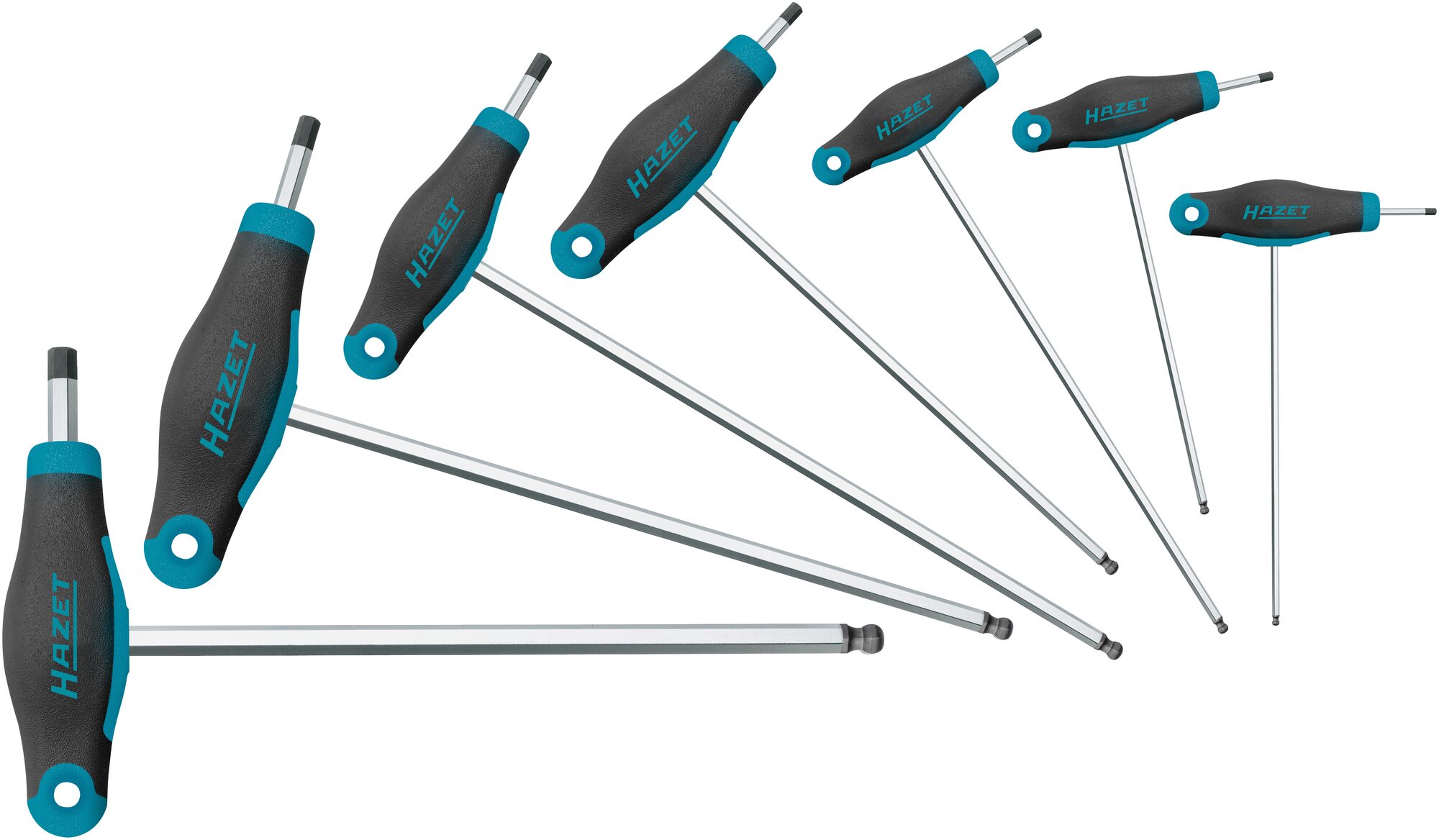 HAZET Schraubendreher Satz ∙ mit T-Griff 829KK/7 ∙ Innen Sechskant Profil ∙ 7-teilig ∙ 2 ∙ 2,5 ∙ 3 ∙ 4 ∙ 5 ∙ 6 ∙ 8