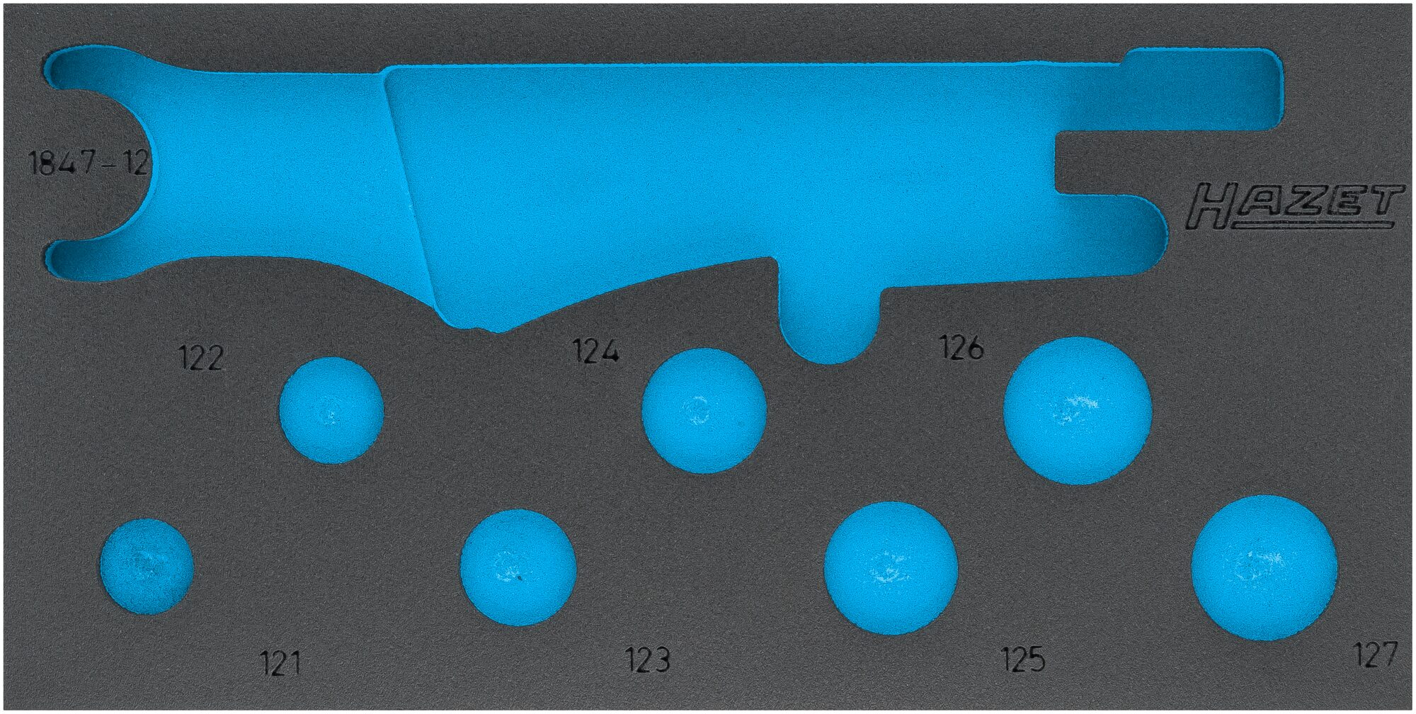 HAZET 2-Komponenten Weichschaumeinlage 163-529L ∙ L x B: 342 x 172 mm