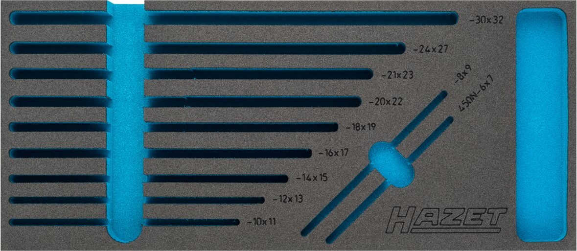 HAZET 2-Komponenten Weichschaumeinlage 163-377L ∙ L x B: 392 x 172 mm