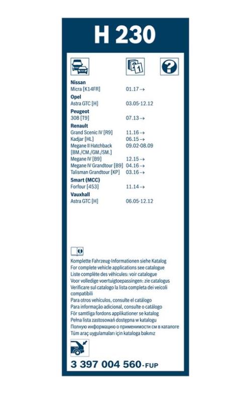 BOSCH 3 397 004 560 Wischblatt