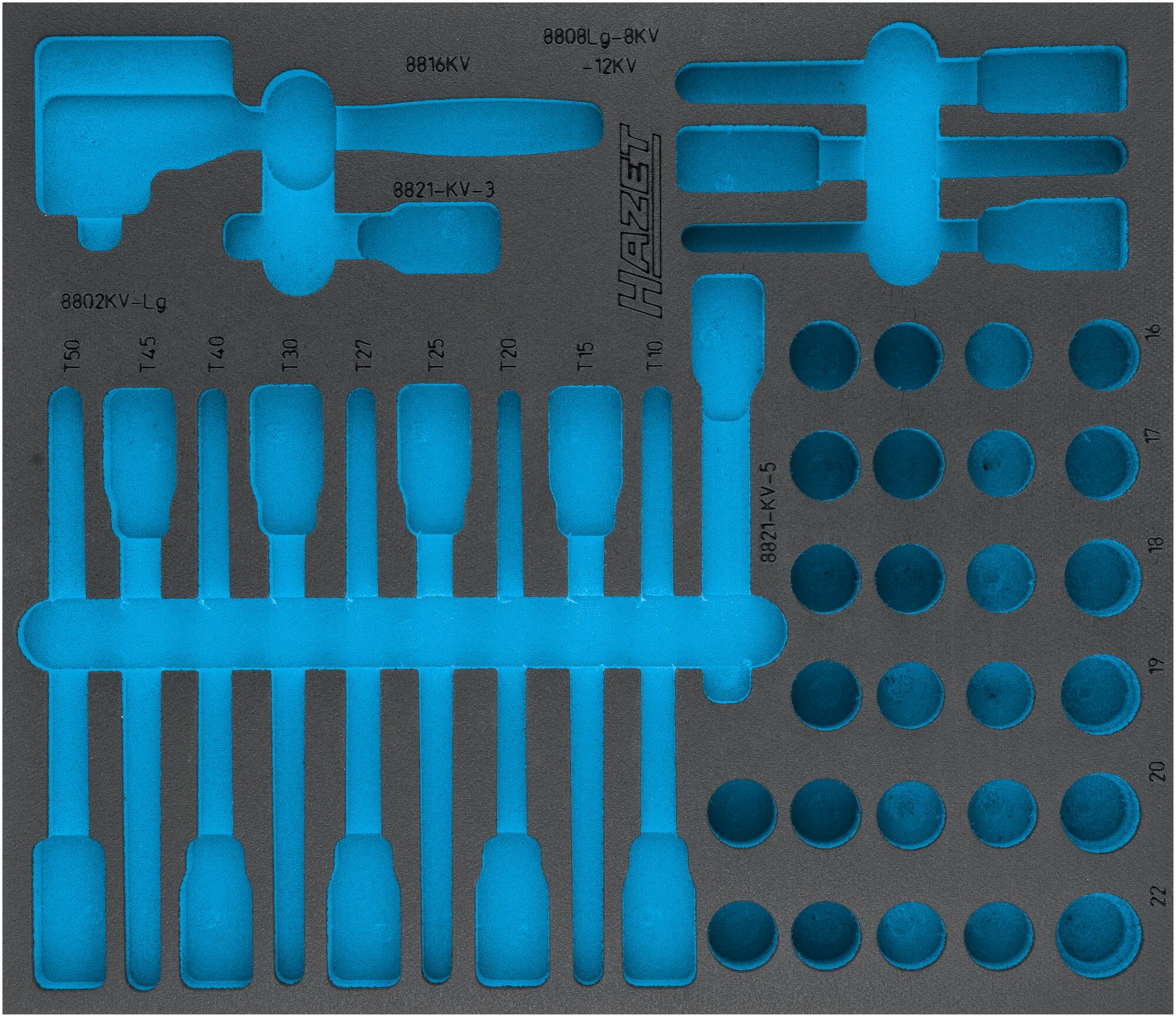 HAZET 2-Komponenten Weichschaumeinlage 163-545L ∙ L x B: 392 x 344 mm