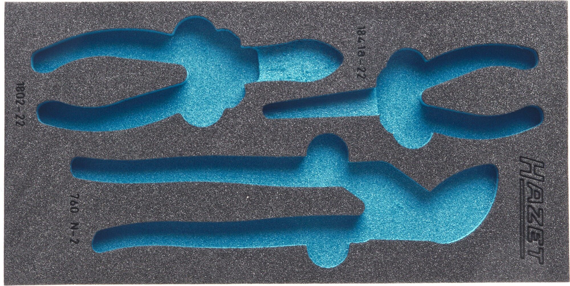 HAZET 2-Komponenten Weichschaumeinlage 163-96L ∙ L x B: 342 x 172 mm