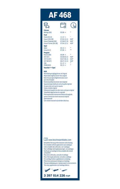 BOSCH 3 397 014 226 Wischblatt