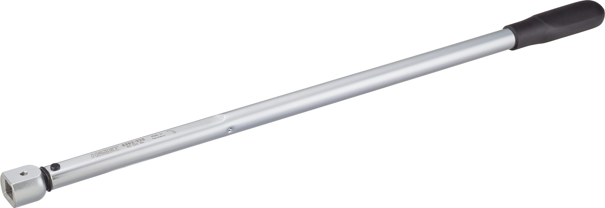 HAZET Drehmomentschlüssel 6392-320 ∙ Drehmomentbereich min-max: 60 – 320 Nm ∙ Genauigkeit: 2% ∙ 14 x 18 mm Einsteck-Vierkant∙ Länge: 631 mm