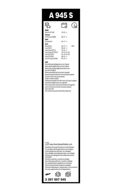 BOSCH 3 397 007 945 Wischblatt