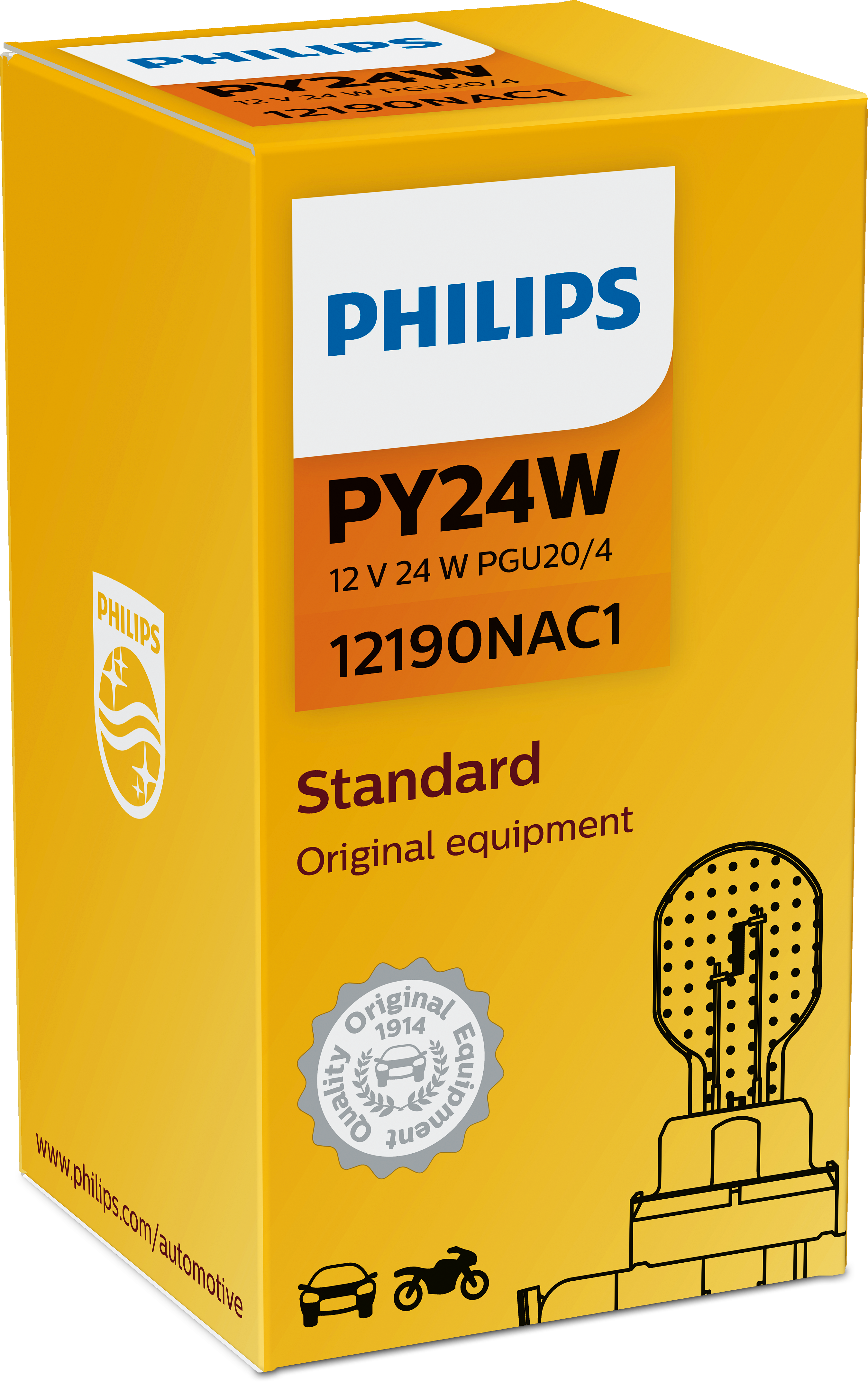 Philips PY24W Vision Signal und Innenbeleuchtung 12190NAC1