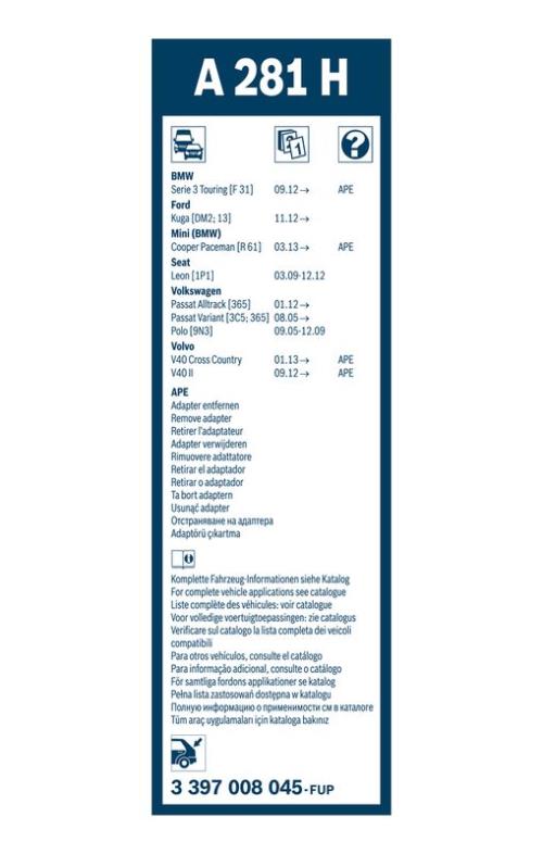 BOSCH 3 397 008 045 Wischblatt