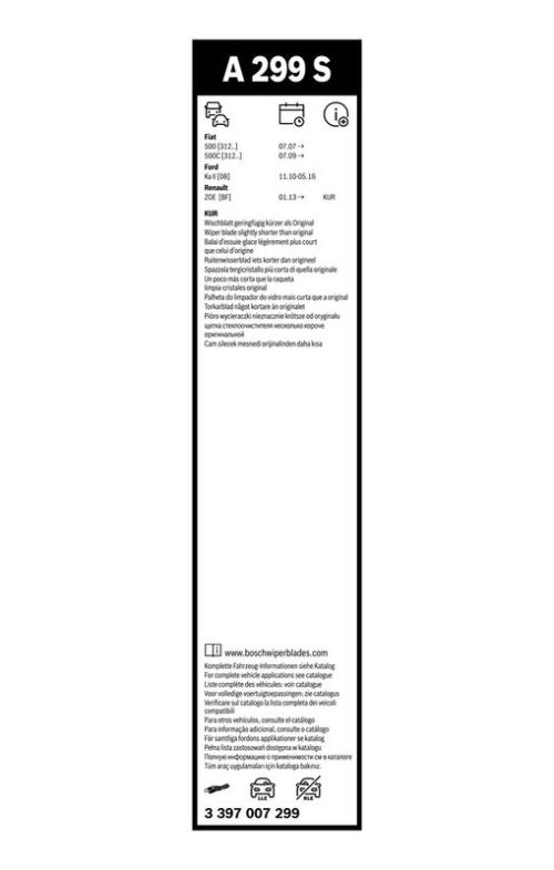 BOSCH 3 397 007 299 Wischblatt