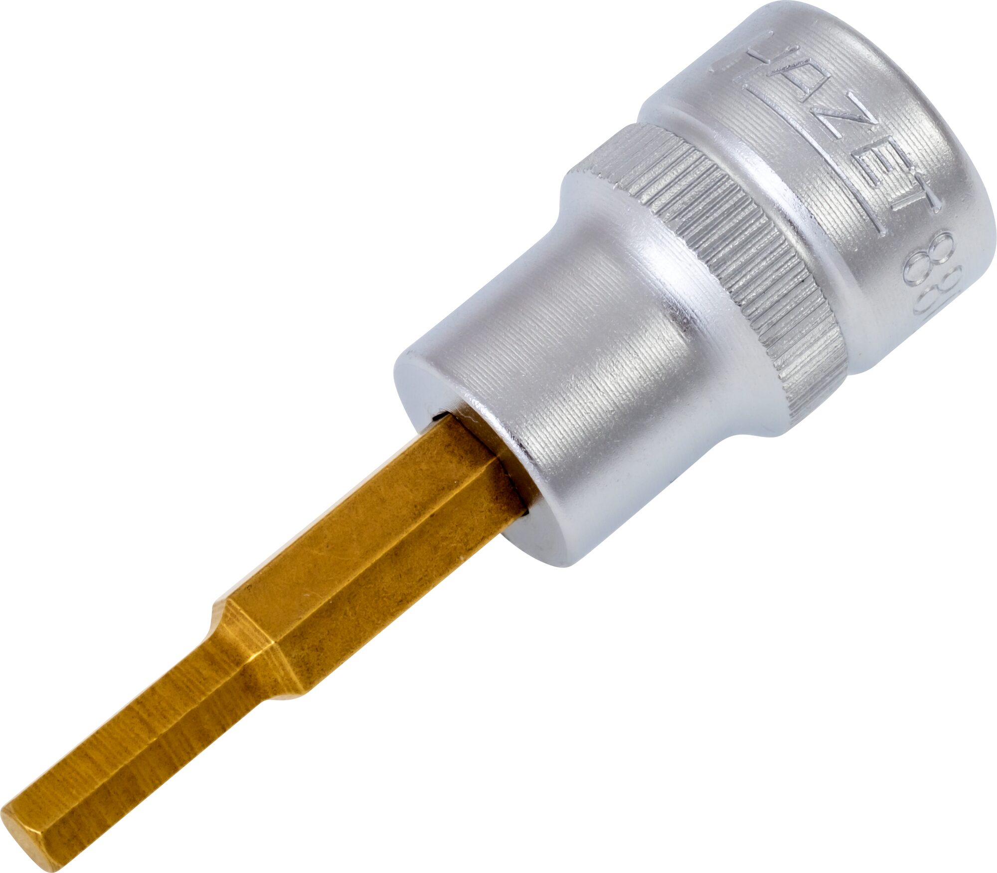 HAZET Schraubendreher-Steckschlüsseleinsatz 8801-4 ∙ 3/8 Zoll (10 mm) Vierkant∙ Innen Sechskant Profil ∙ SW 4 mm